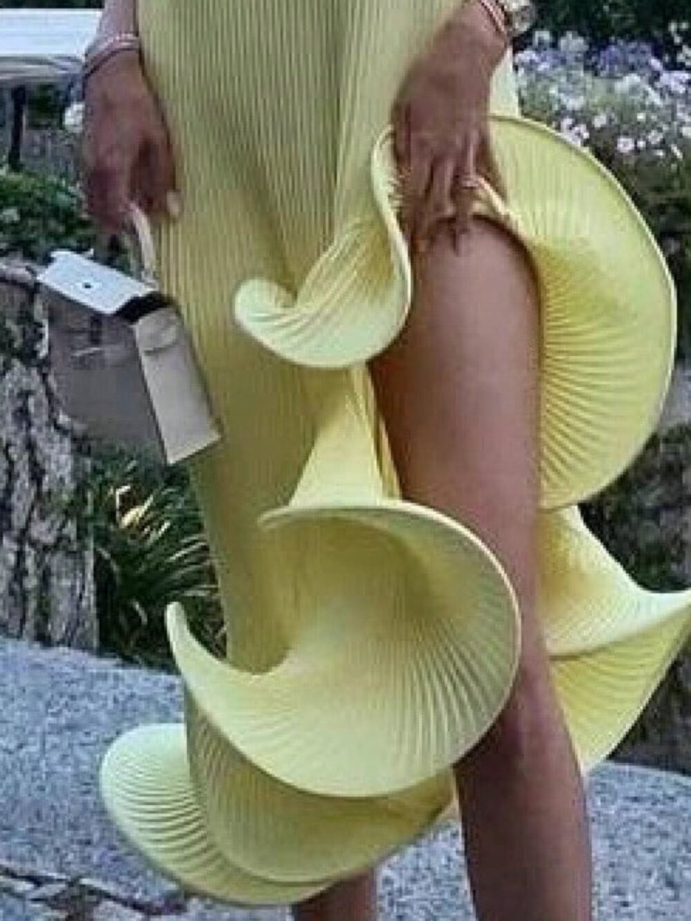 Yellow Casual Women's Western Midi Dress - Picture 2 of 3